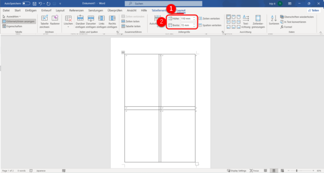 Optimale Wege, um eine A4-Seite in Microsoft Word zu vierteln